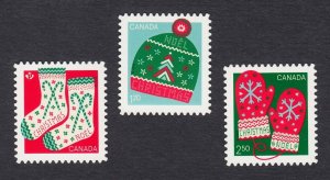 Die Cut = CHRISTMAS 2018 = WARM & COZY = Set 3 BK stamps Canada #3134i-36i MNH