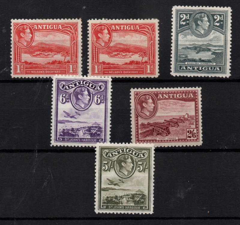 Antigua KGVI 1938 mint collection (5/- MNH) WS29405