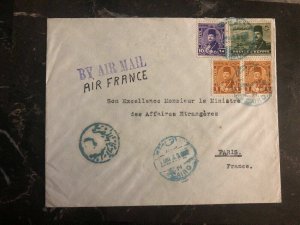 1948 Cairo Egypt Diplomatic Cover To Paris France