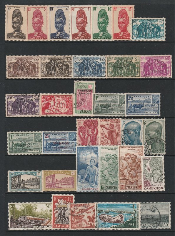 Cameroon (French) a page of MH & odd used