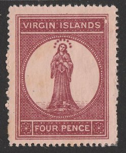 BRITISH VIRGIN ISLANDS 1867 St Ursula 4d .