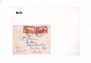 AU58 1950 Gibraltar *NEW CONSTITUTION* Mixed Franking GB Bucks {samwells-covers}