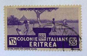 Italian Eritrea 1933 Scott 163 used - 35c, Natives at the well