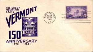 FDC 1941 SC #903 Macos Cachet - Montpelier, VT - Single - F68242