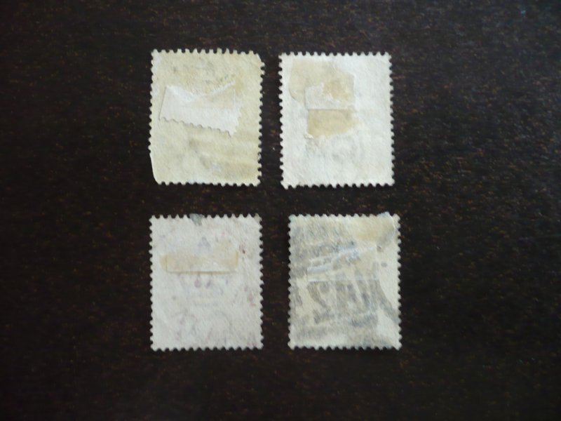 Stamps - Malta - Scott# 8,9,11,13 - Used Part Set of 4 Stamps