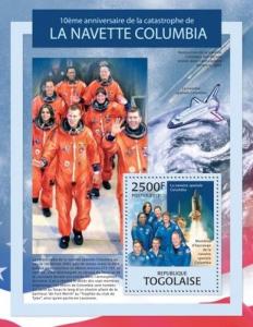 Togo - Space Shuttle Columbia - Souvenir Stamp - 20H-602