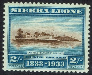 SIERRA LEONE 1933 WILBERFORCE SLAVE CENTENARY 2/- 