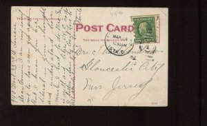 383 MAILOMETER TYPE IV USED STAMP ON 1912 POST CARD KANSAS CITY TO MJ LV2073