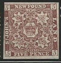 Newfoundland Scott #1 Stamp - Used Single