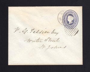 NEWFOUNDLAND: Webb #EN1a 3c Envelope USED 1897 