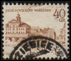 Poland 1337 - Cto - 40g Old Town Hall, Warsaw, 18th C. (1965) (3)