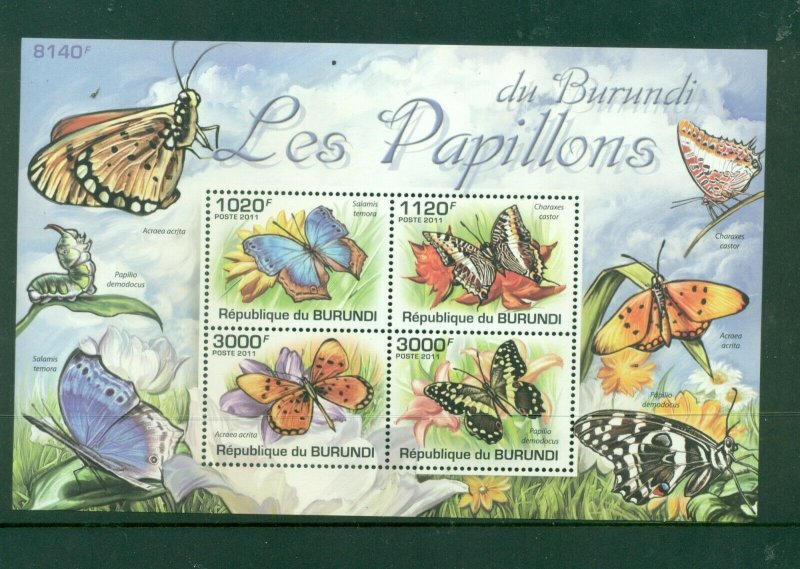 Burundi #891 (2011 Butterfly sheet) VFMNH CV $15.00