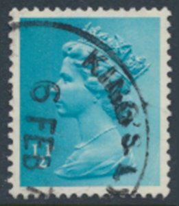 GB  Machin ½p X841 2 bands  Used SC# MH22  see scans & details