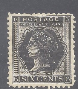 CANADA PRINCE EDWARD ISLAND # 15 MINT 6c BLACK QUEEN VICTORIA BS24332 