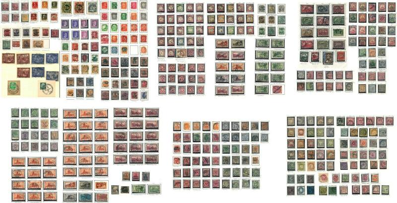 400+ GERMANY States Colonies CANCELLATIONS Specialized Stamps Postage Collection