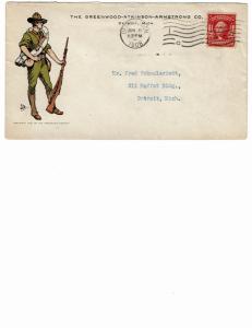 Scott #319 VF-On cover.