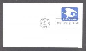 US - U557-Unaddressed FDC Entire - 8c  Eagle 