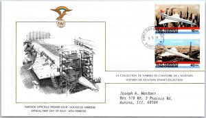 HISTORY OF AVIATION TOPICAL FDC COVER SERIES 1978 - NEW HERBRIDES CONDOMINIUM A