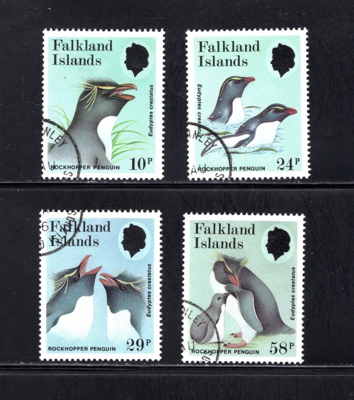 Falkland Islands SC #450-3  VF, Used, Rockhopper Penguins, CV $9.00 .... 1930173