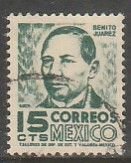 MEXICO 945, 15¢ 1950 Definitive 3rd Printing wmk 350. USED. (1428)