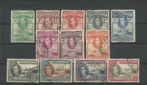 GOLD COAST KGVI SET Y/TELLIER: 113-125 (MISS 125) USED