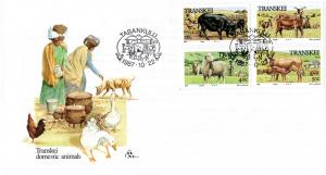 Transkei - 1987 Domestic Animals FDC SG 209-212