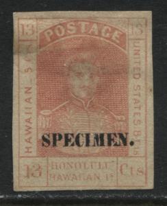 Hawaii 13 cents 1868 SPECIMEN 