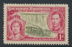 Southern  Rhodesia  SG 36  SC# 38   MH  Coronation see scans  and details 