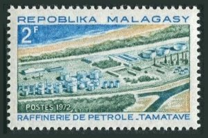 Malagasy 475 two stamps,MNH.Michel 661. Oil Refinery, Tamatave, 1972.