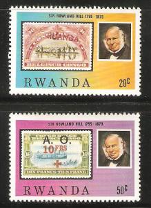 Rwanda MNH - 1953 Stamps on stamps