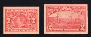 USA 1909 2¢ Imperfs - OG MNH - SC# 371 & 373 - Cats $70.00 (ref# 239480)