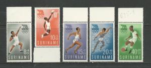 Surinam Scott catalogue # B75-B79 Mint NH