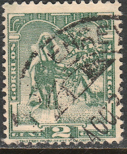 MEXICO 730, 2¢ TEHUAHA NATIVE LADY. USED.F-VF. (587)