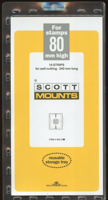 Scott (Prinz) Mounts,80(h) x 240(l), (240x80), Clear - 10 strips.