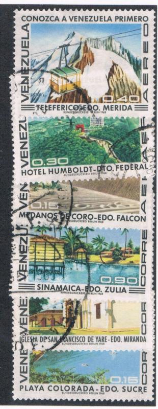 Venezuela 930-32;C1006-08 Cpl Set Used Tourist publicity (V0254)