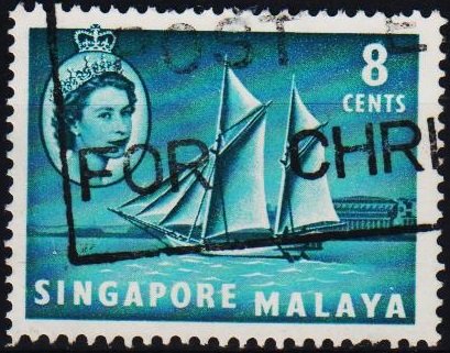 Singapore. 1955 8c S.G.43 Fine Used