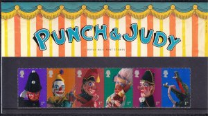 Great Britain 2001 Punch & Judy Puppets Complete Mint MNH Set in PP