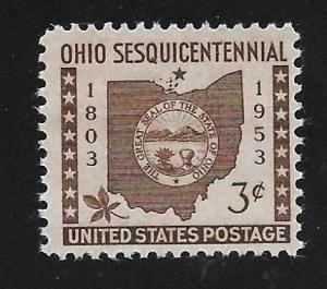SC# 1018 - (3c) - Ohio Statehood - 150th Anniv., MNH single