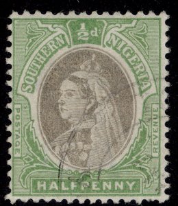 SOUTHERN NIGERIA EDVII SG1, ½d black & pale green, FINE USED.