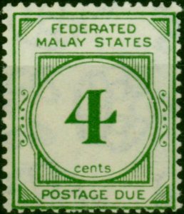 Fed of Malay States 1926 4c Green SGD3 Fine LMM