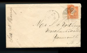 ?DIGBY, N.S. split ring 1880 w/contents Small Queen cover Canada