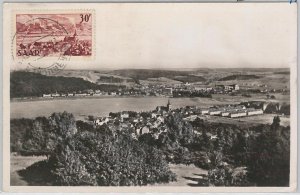 51643 - SAAR - POSTAL HISTORY - MAXIMUM CARD - 1952 ARCHITECTURE Panorama-