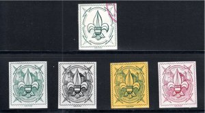 Austria 1935 MNH Essay 4 color samples + a proof