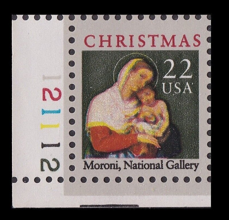 US 2367 Christmas Madonna & Child 22c plate single LL #112112 MNH 1987