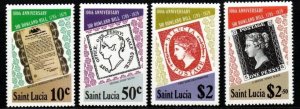 ST.LUCIA SG509/12 1979 DEATH CENTENARY OF SIR ROWLAND HILL MNH