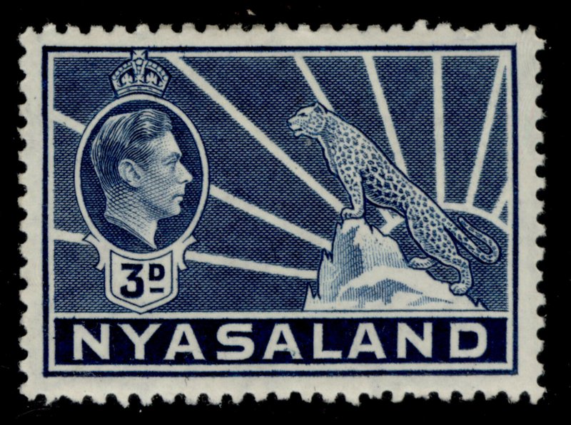 NYASALAND PROTECTORATE GVI SG134, 3d blue, M MINT. 