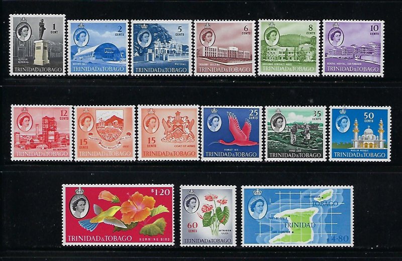 TRINIDAD & TOBAGO- SCOTT #89-102/116 1960-64 QEII PICTORIALS   MINT NEVER HINGED