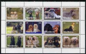 MORDOVIA - 2000 - Dogs #3 - Perf 12v Sheet - Mint Never Hinged - Private Issue