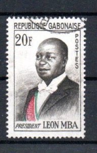 GABON - 1962 - PRESIDENT LEON MBA - Used - 20f -