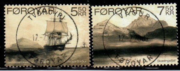 Faroe Islands Sc 481-2 2007 Paintings Recherche Expedition stamp set used